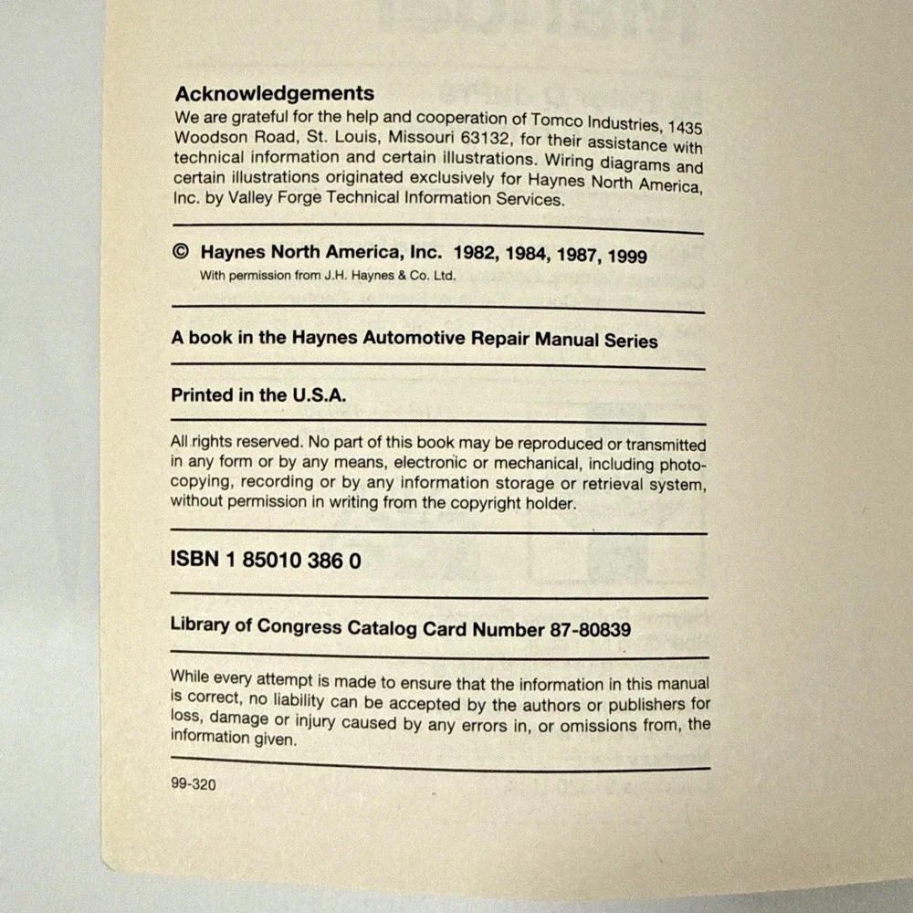 Haynes Buick Midsize Regal Century Wagons 1974-1987 Repair Manual 19030